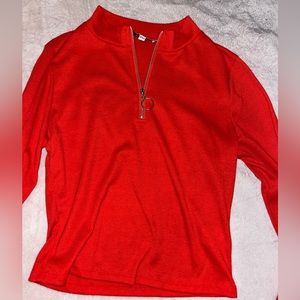 Red zip long sleeve